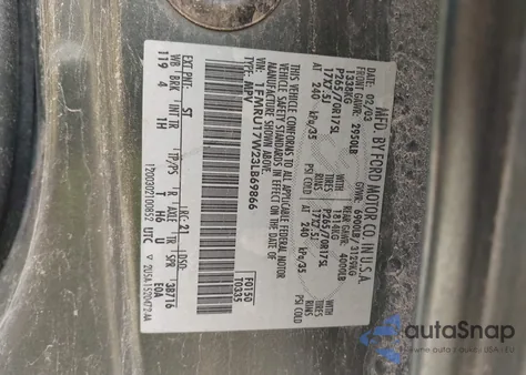 2003 Ford Expedition Eddie Bauer z USA, uszkodzony, nr VIN 1FMRU17W23LB69866